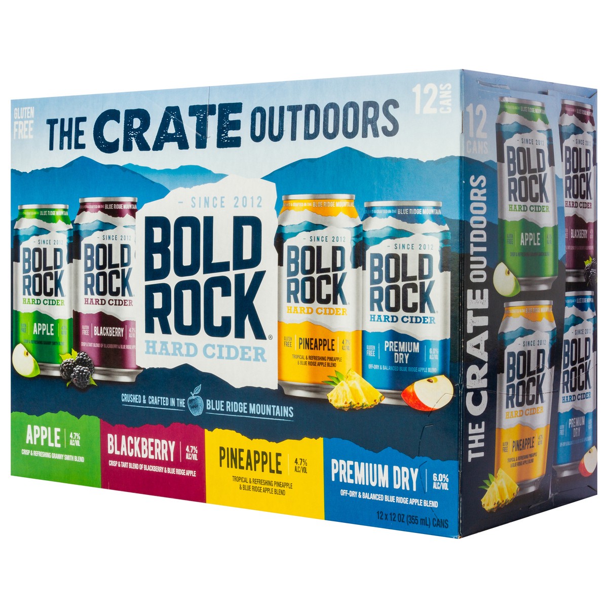 slide 6 of 9, Bold Rock Crate Outdoors Variety 12pk Can, 12 ct