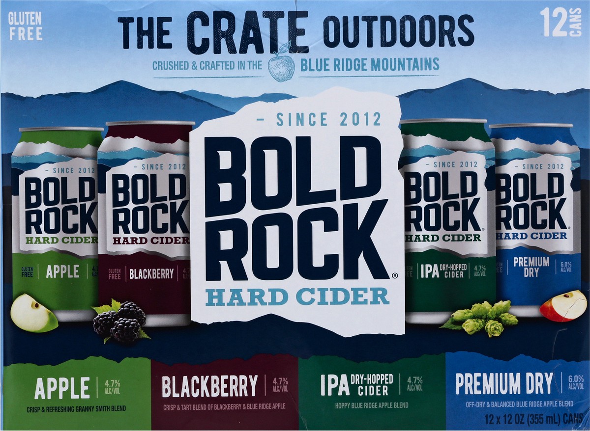 slide 2 of 9, Bold Rock Crate Outdoors Variety 12pk Can, 12 ct