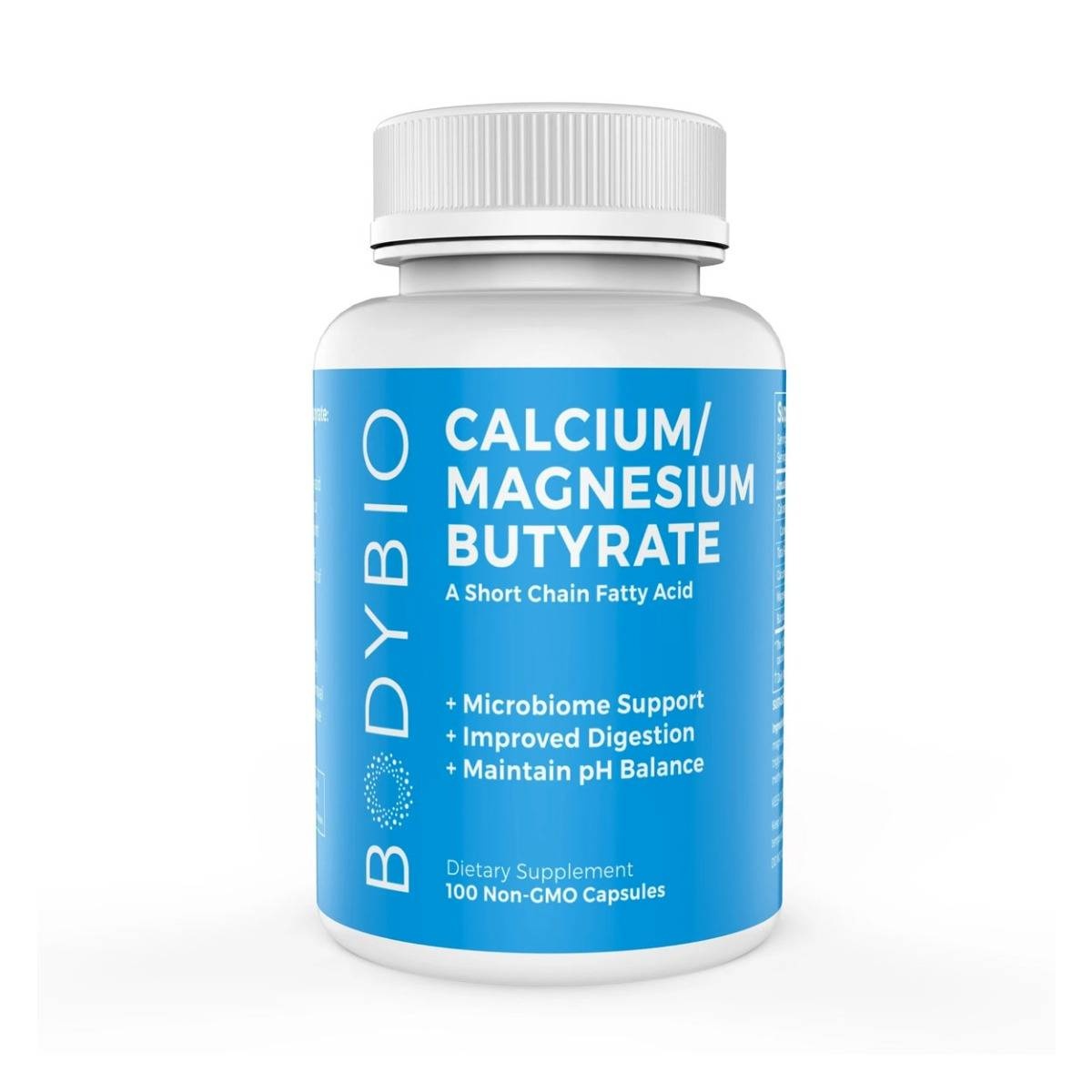 slide 1 of 1, Bodybio Calcium/Magnesium Butyrate, 100 ct