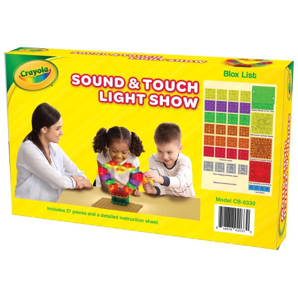 slide 2 of 6, E-Blox Crayola Sound And Touch Lights Building Blocks, Assorted Colors, 1 ct