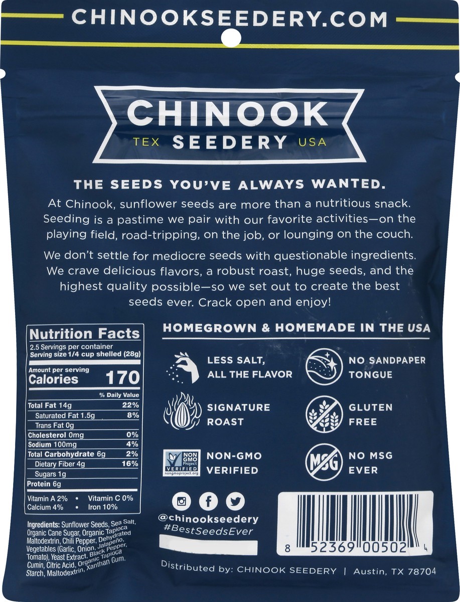 slide 4 of 8, Chinook Seedery Sunflower Seeds Hatch Green Chile, 4.7 oz