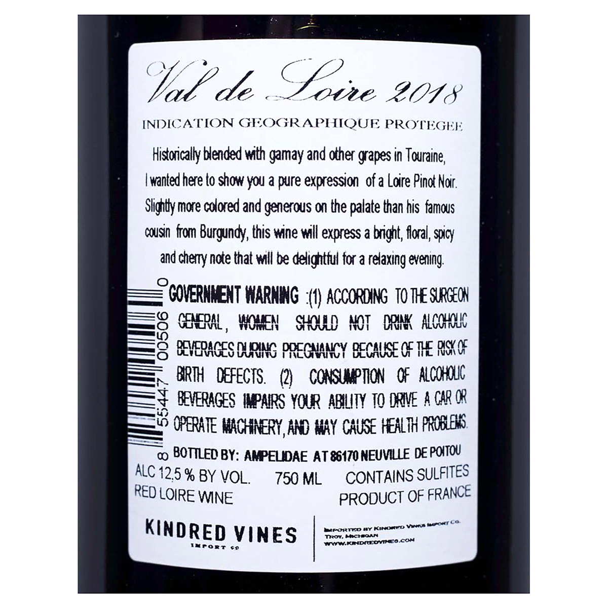 slide 2 of 5, Maison Idiart Loire Valley Pinot Noir Red, 750 ml