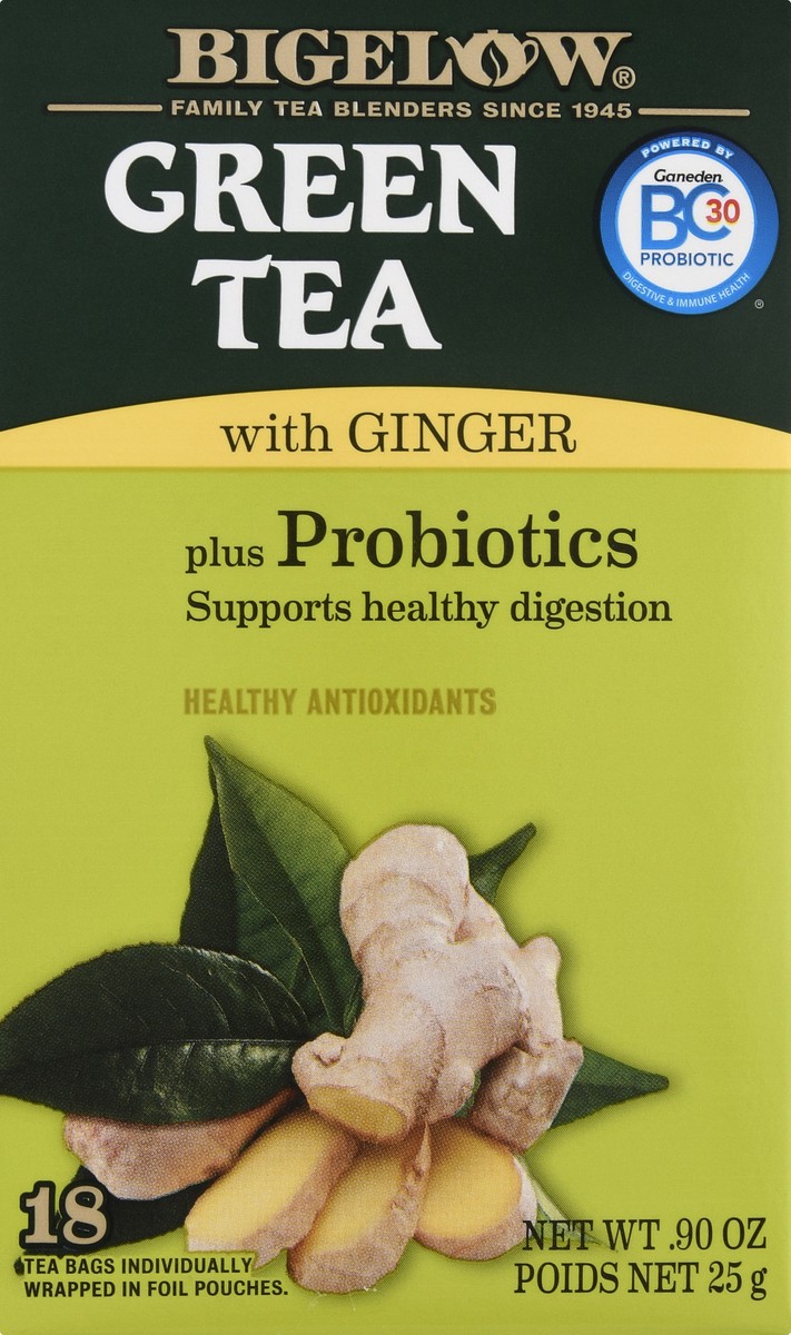 slide 9 of 10, Bigelow Green Tea, with Ginger, Tea Bags, 18 ct