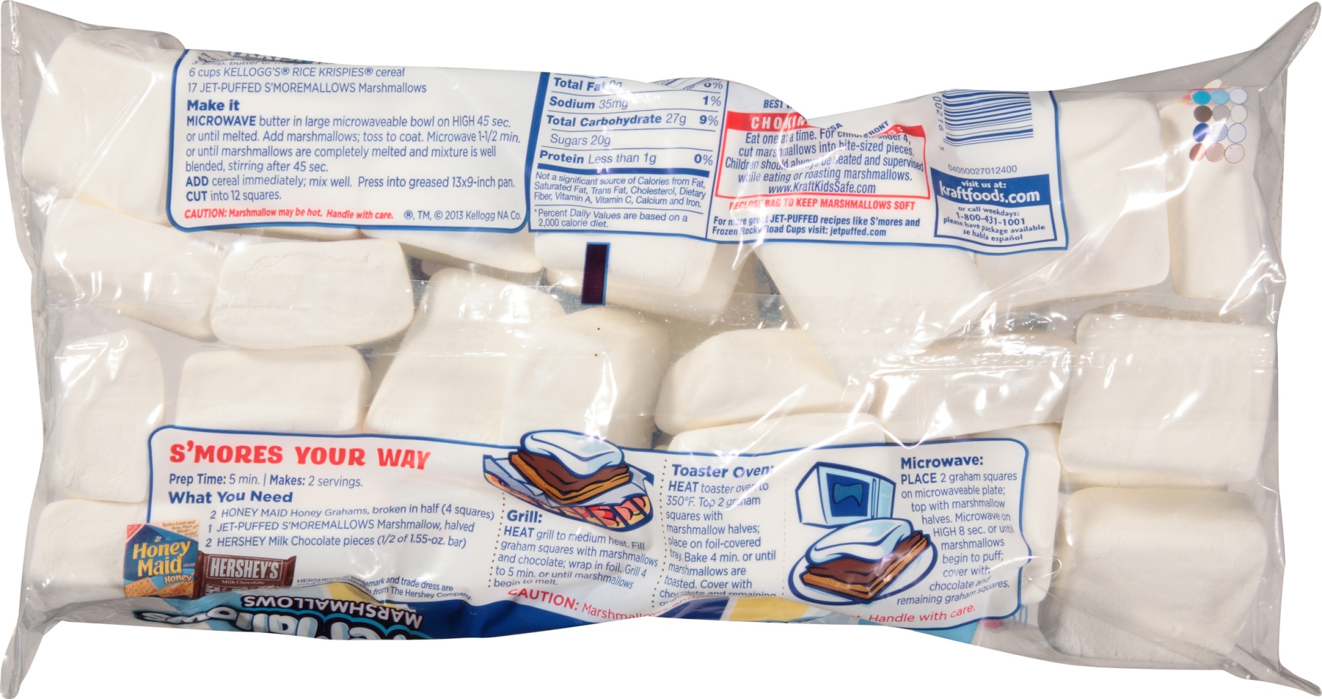 slide 2 of 6, Kraft Jet-Puffed S'moreMallows Marshmallows, 17.5 oz