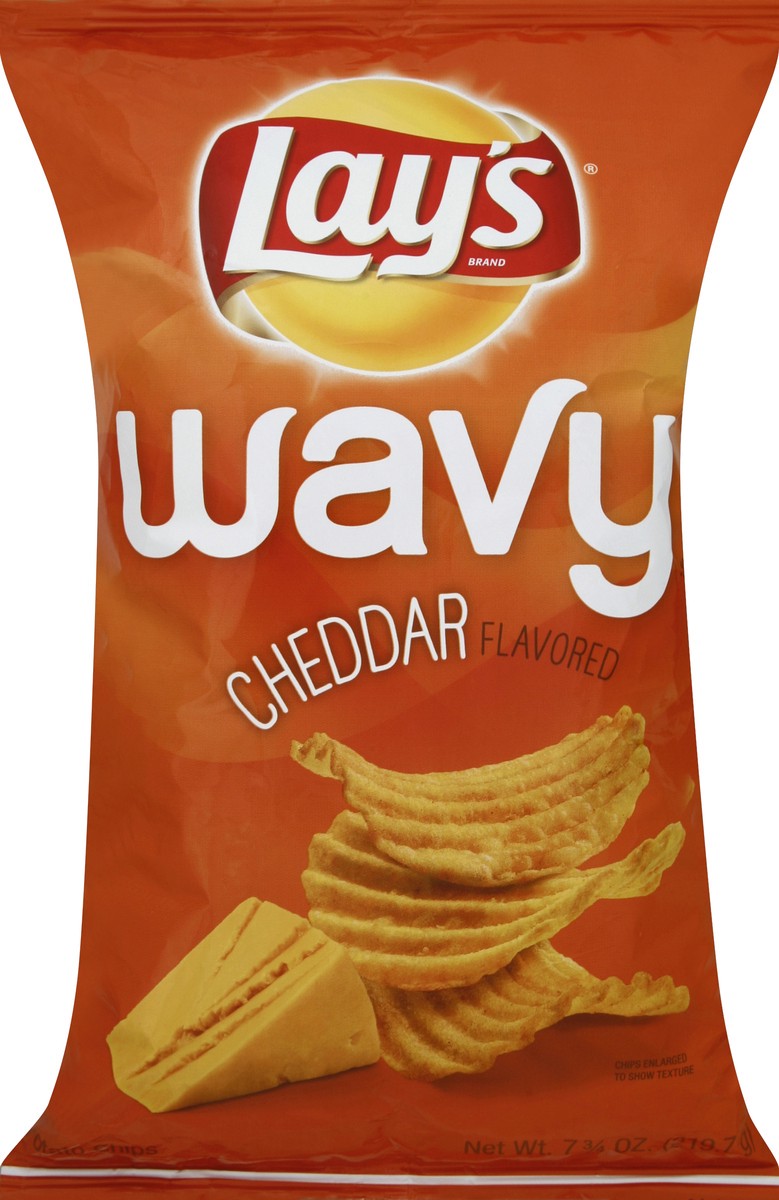 slide 5 of 6, Lay's Wavy Cheddar Potato Chips, 7.75 oz