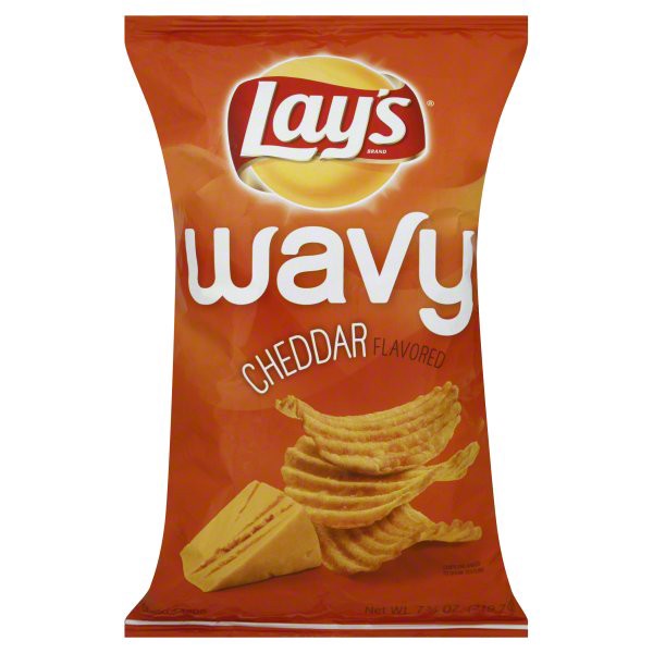 slide 1 of 6, Lay's Wavy Cheddar Potato Chips, 7.75 oz