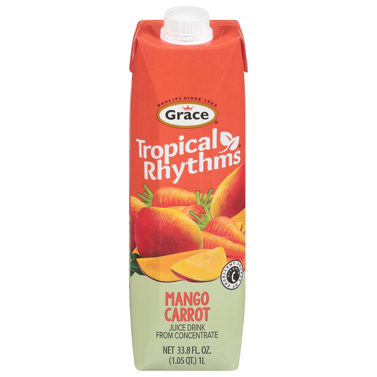 slide 1 of 9, Grace Tropical Rhythms Mango Carrot Juice Drink 33.8 fl oz, 33.8 fl oz