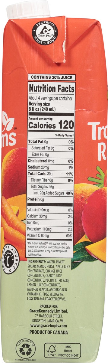 slide 8 of 9, Grace Tropical Rhythms Mango Carrot Juice Drink 33.8 fl oz, 33.8 fl oz