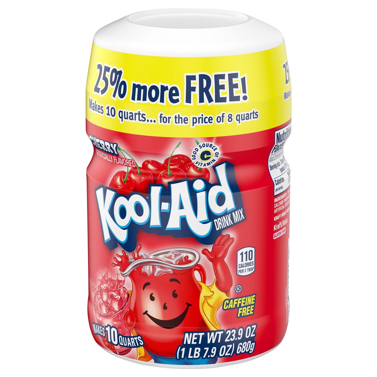 slide 8 of 9, Kool-Aid Sugar-Sweetened Cherry Artificially Flavored Powdered Soft Drink Mix- 23.9 oz, 23.9 oz