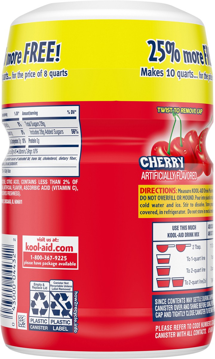 slide 2 of 9, Kool-Aid Sugar-Sweetened Cherry Artificially Flavored Powdered Soft Drink Mix- 23.9 oz, 23.9 oz