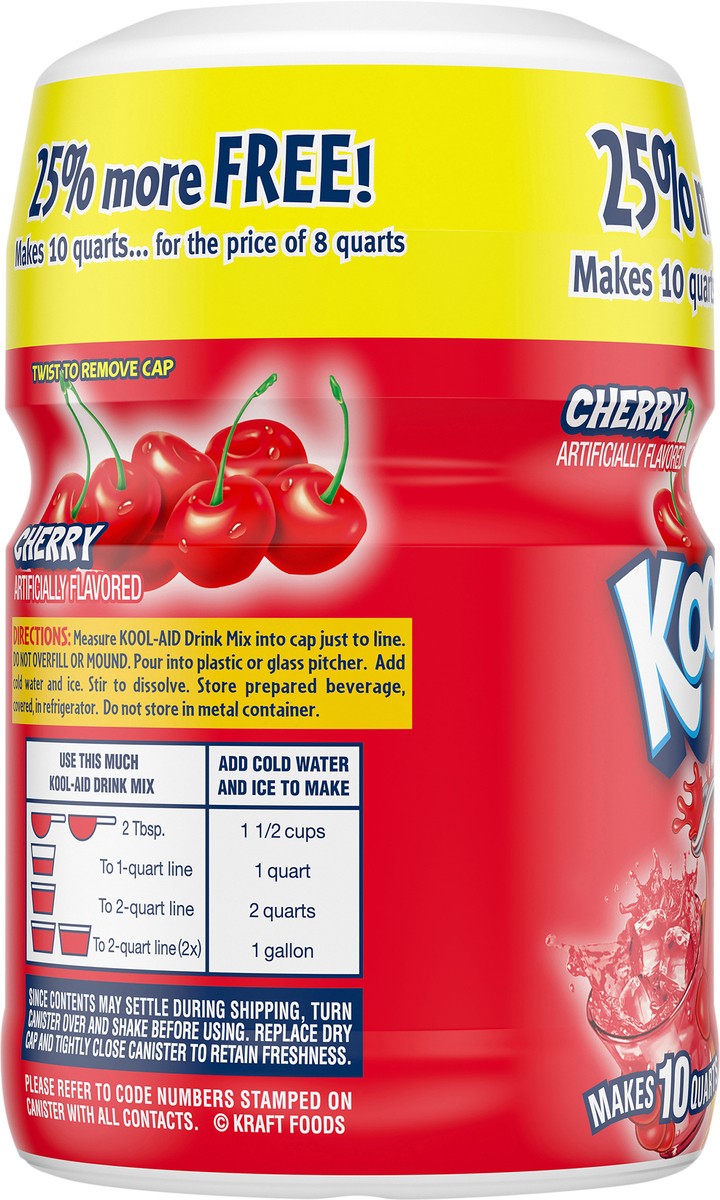 slide 7 of 9, Kool-Aid Sugar-Sweetened Cherry Artificially Flavored Powdered Soft Drink Mix- 23.9 oz, 23.9 oz