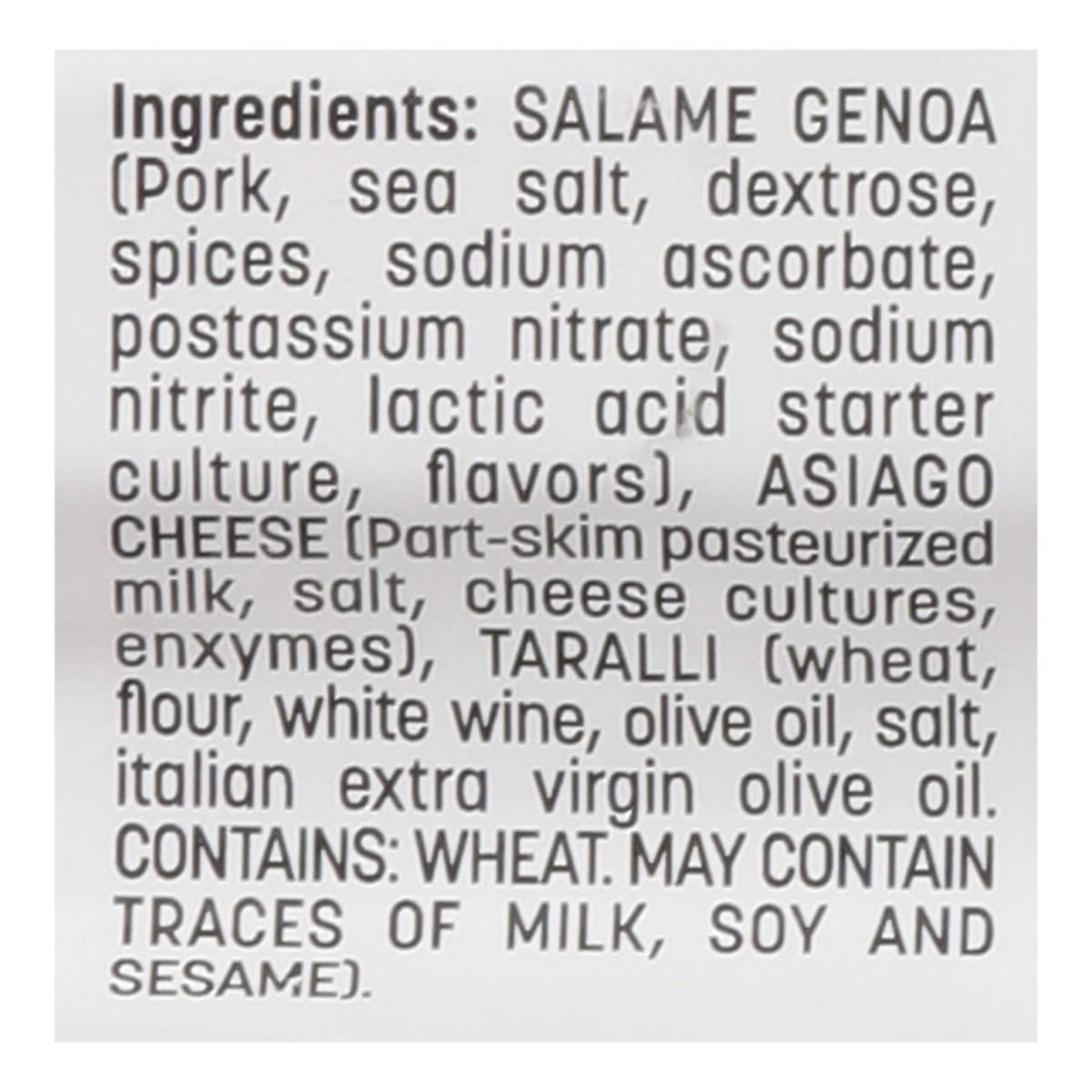 slide 8 of 14, Negroni Salme Genoa Asiago Cheese-Taralli 3 oz, 3 oz