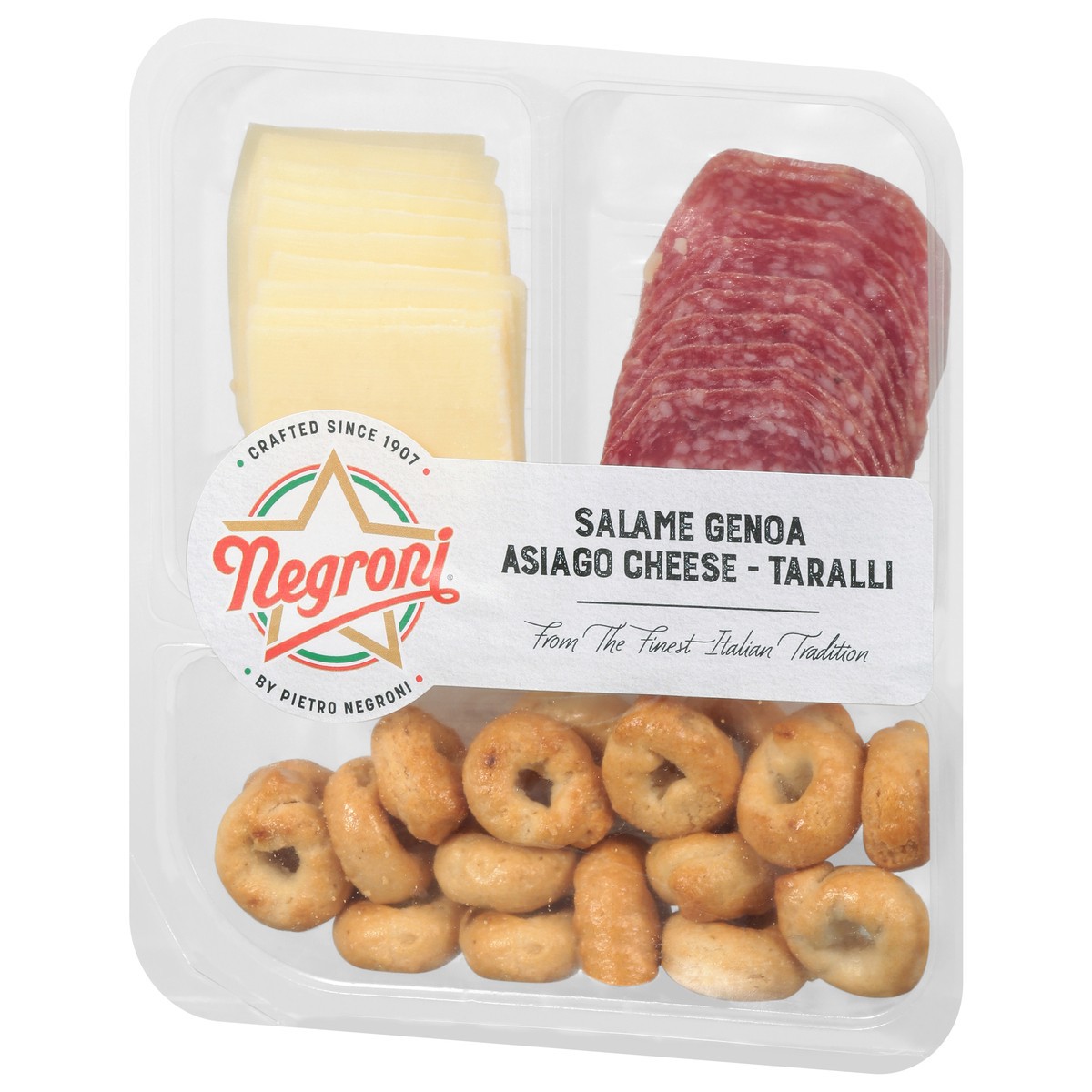 slide 10 of 14, Negroni Salme Genoa Asiago Cheese-Taralli 3 oz, 3 oz