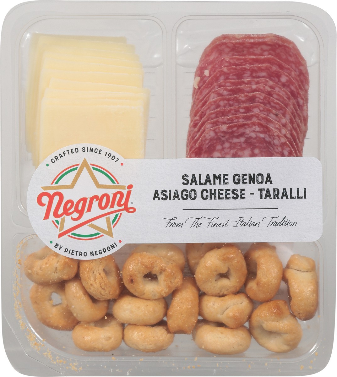 slide 9 of 14, Negroni Salme Genoa Asiago Cheese-Taralli 3 oz, 3 oz