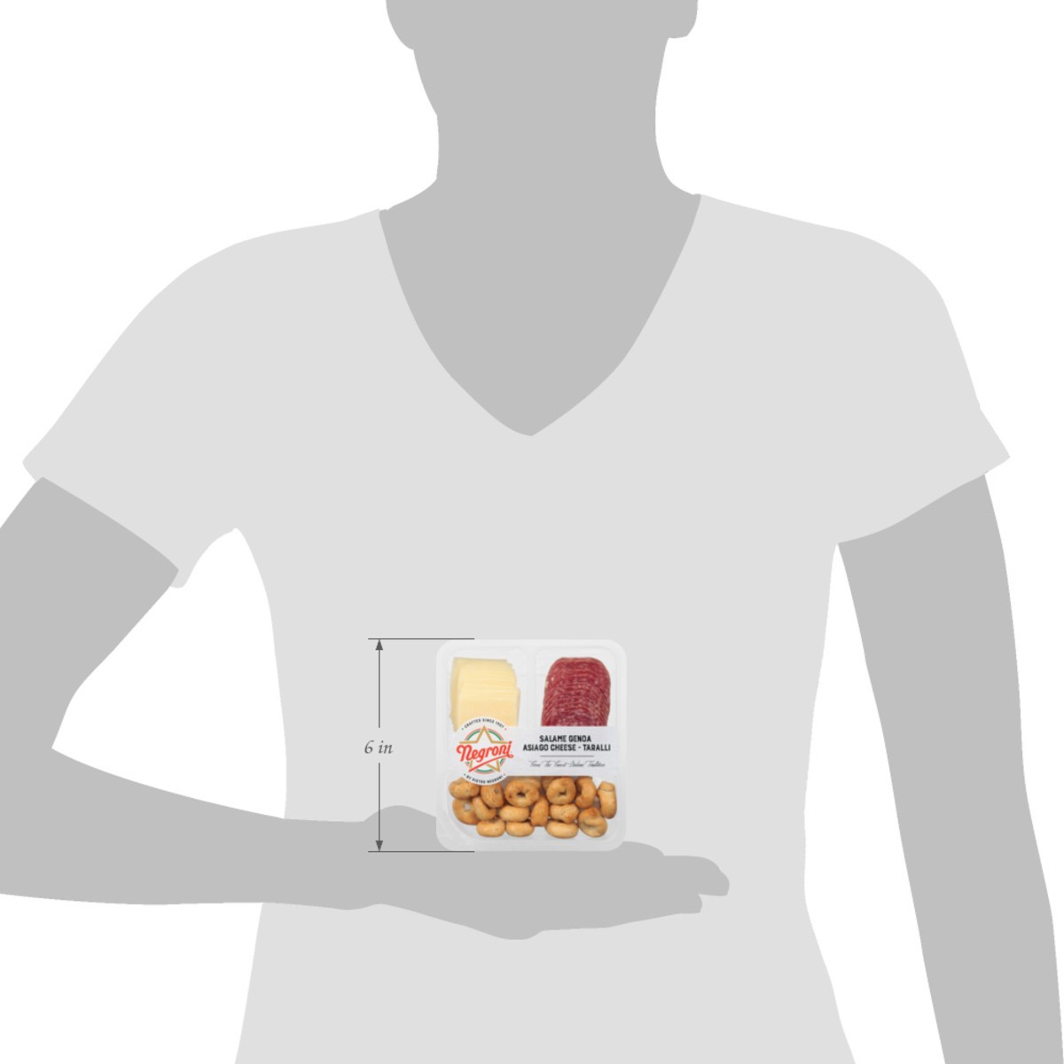 slide 13 of 14, Negroni Salme Genoa Asiago Cheese-Taralli 3 oz, 3 oz
