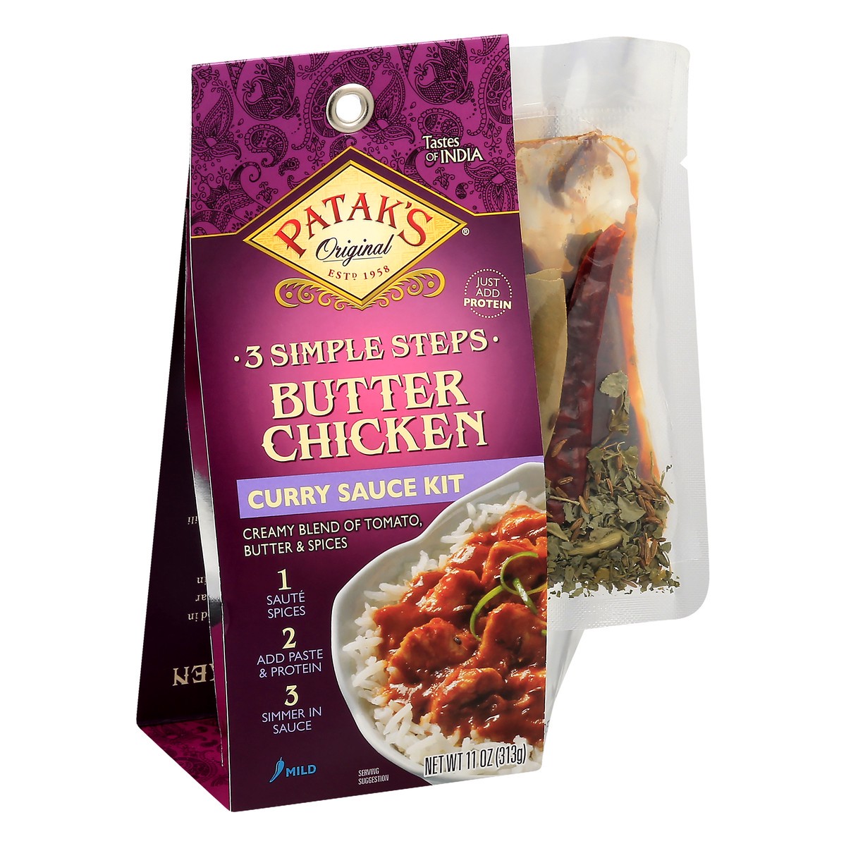 slide 9 of 12, Patak's Mild Butter Chicken Curry Sauce Kit 11 oz, 11 oz