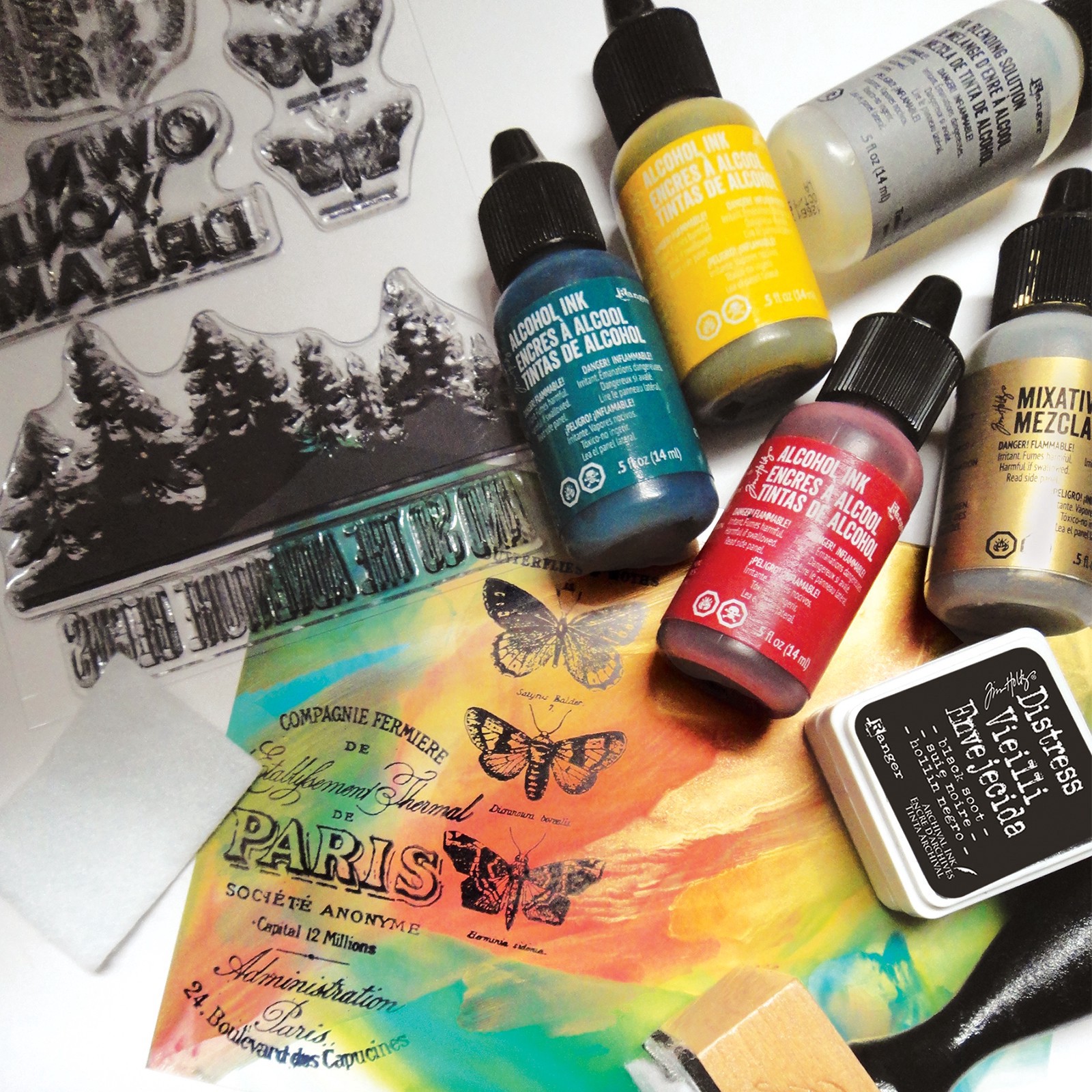 slide 6 of 6, Tim Holtz Alcohol Ink Kit, includes 29 ct