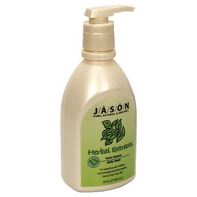 slide 1 of 1, Jason Herbal Extracts Satin Shower Body Wash, 30 fl oz