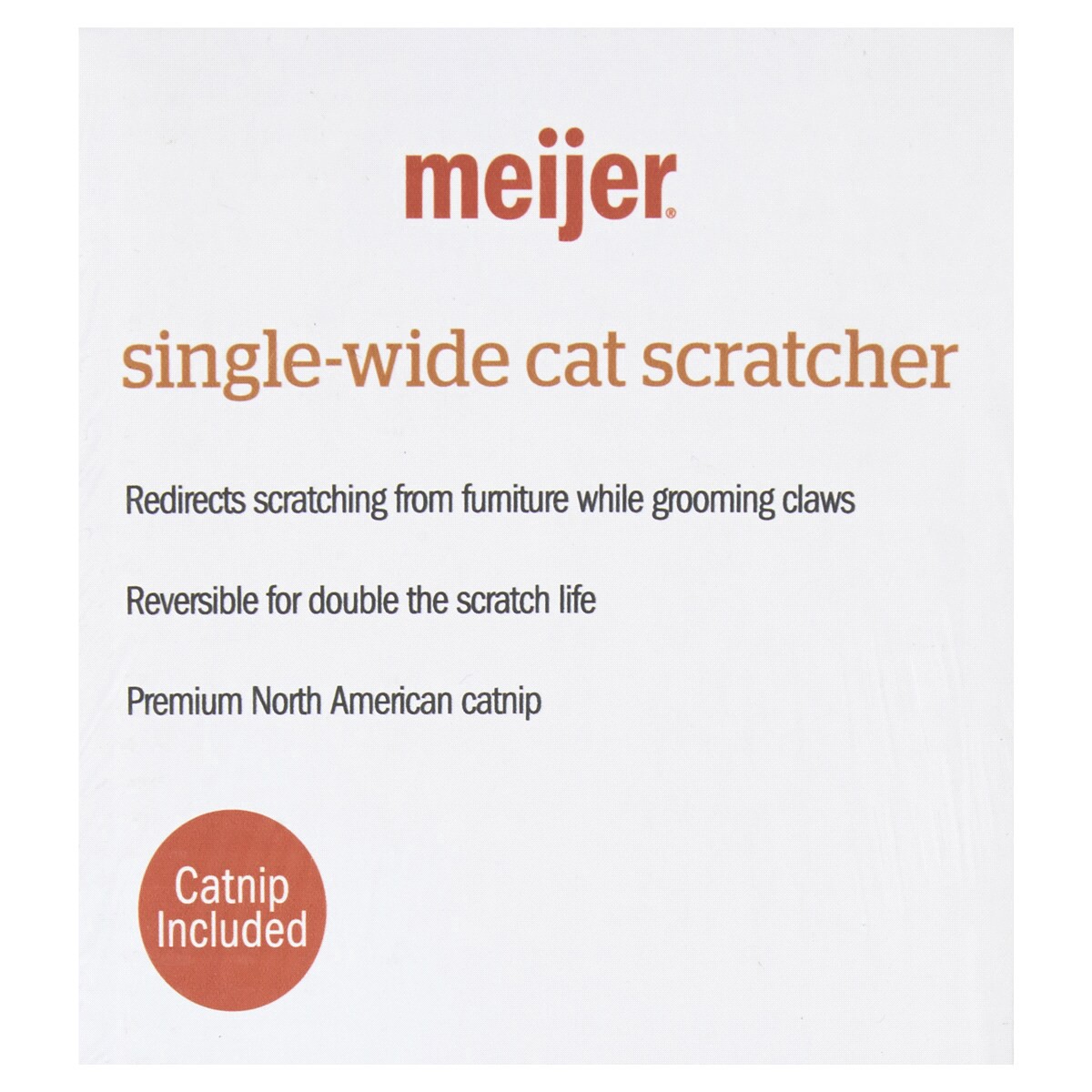 slide 6 of 9, Meijer Cat Scratcher With Catnip, Single Wide, 18 in, 1 CT      