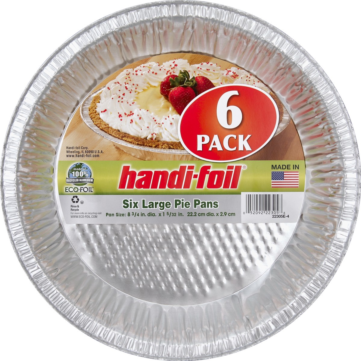 slide 3 of 3, Handi Foil Pie Pans 6 ea, 6 ct