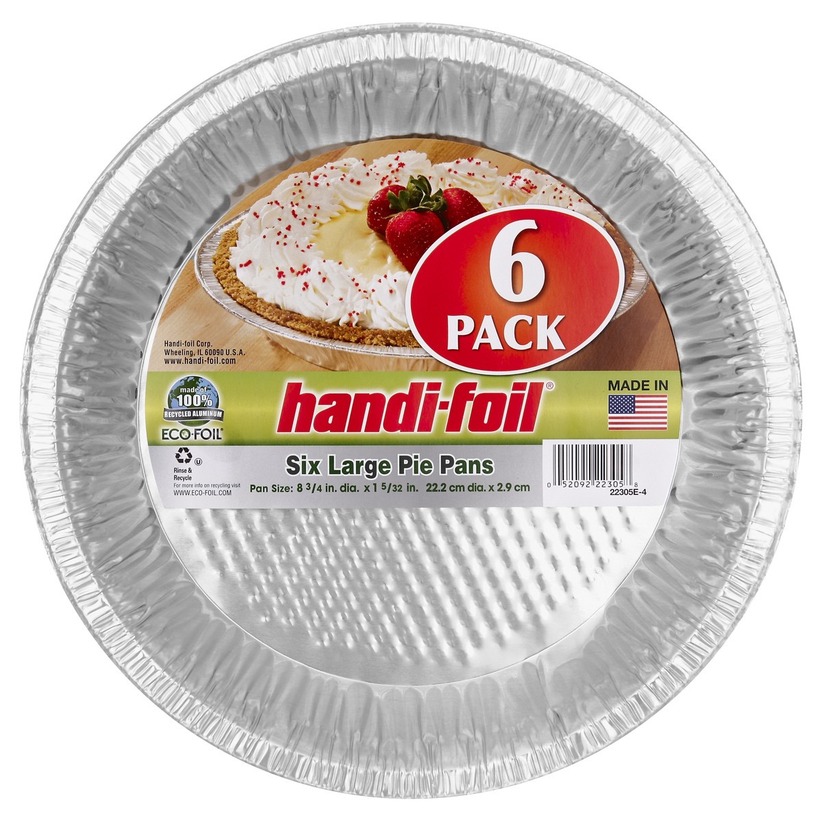 slide 2 of 3, Handi Foil Pie Pans 6 ea, 6 ct