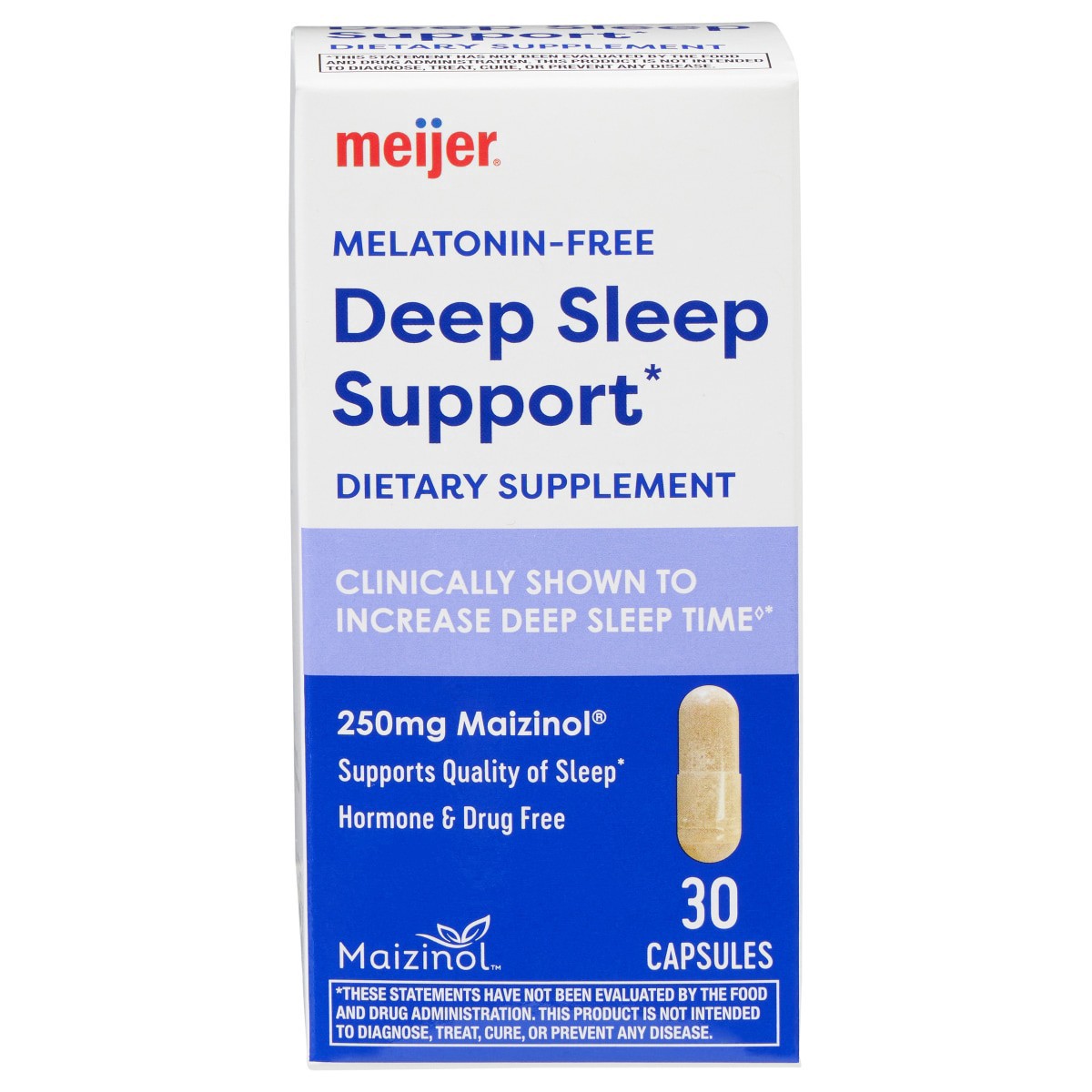 slide 1 of 3, Meijer Wellness Meijer Deep Sleep Support Caps, 30 ct