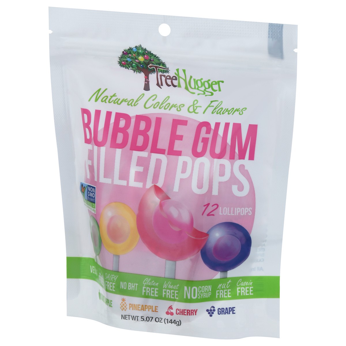 slide 9 of 9, Tree Hugger Assorted Gum Lollipops, 5 oz