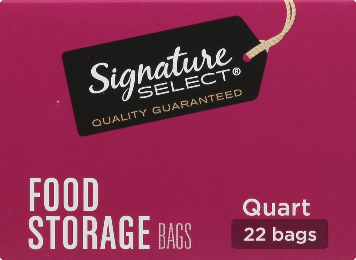 slide 5 of 9, Signature Select Food Storage Bags 22 ea, 