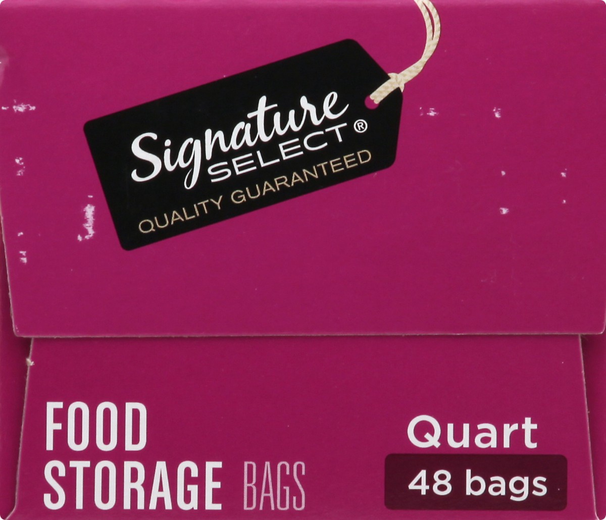 slide 5 of 9, Signature Select Food Storage Bags 48 ea, 