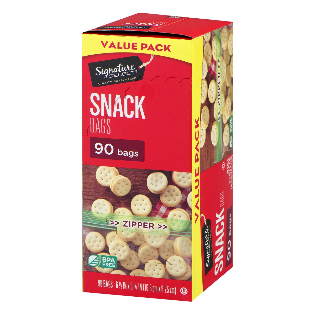 slide 8 of 9, Signature Select Bags Snack Resealable Value Pack, 90 ct