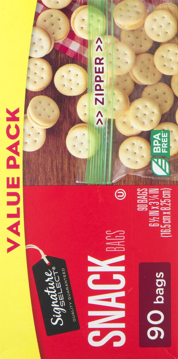 slide 7 of 9, Signature Select Bags Snack Resealable Value Pack, 90 ct