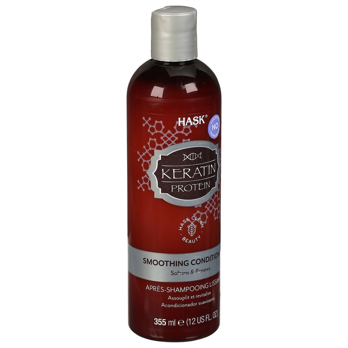 slide 3 of 9, Hask Keratin Smooth Smoothing Conditioner 12 fl oz, 12 fl oz