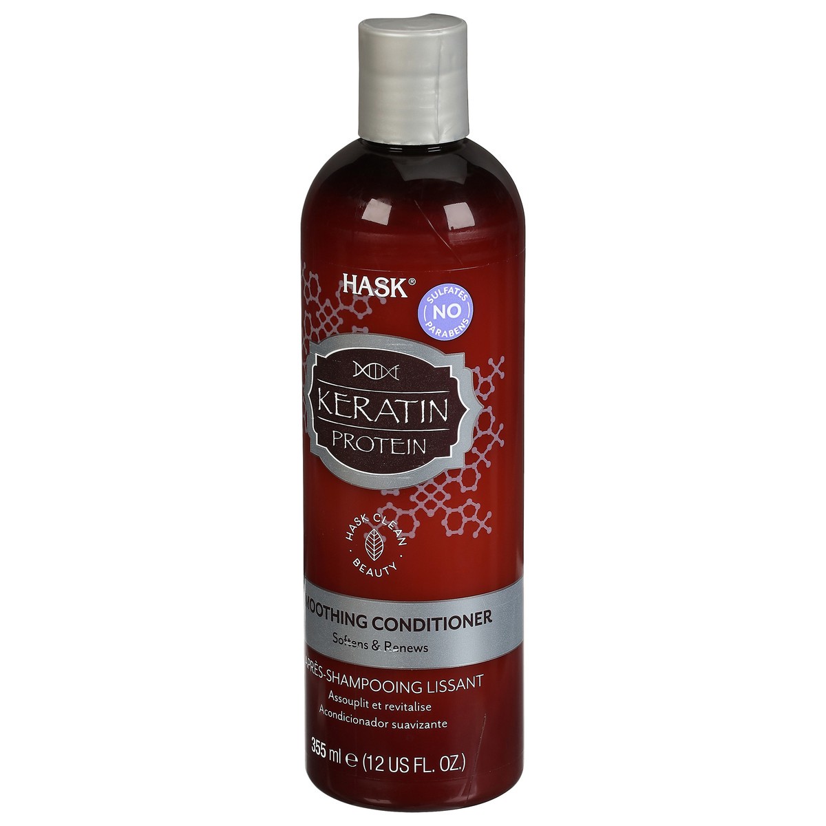 slide 9 of 9, Hask Keratin Smooth Smoothing Conditioner 12 fl oz, 12 fl oz