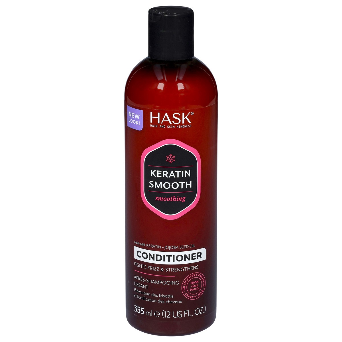 slide 1 of 9, Hask Keratin Smooth Smoothing Conditioner 12 fl oz, 12 fl oz