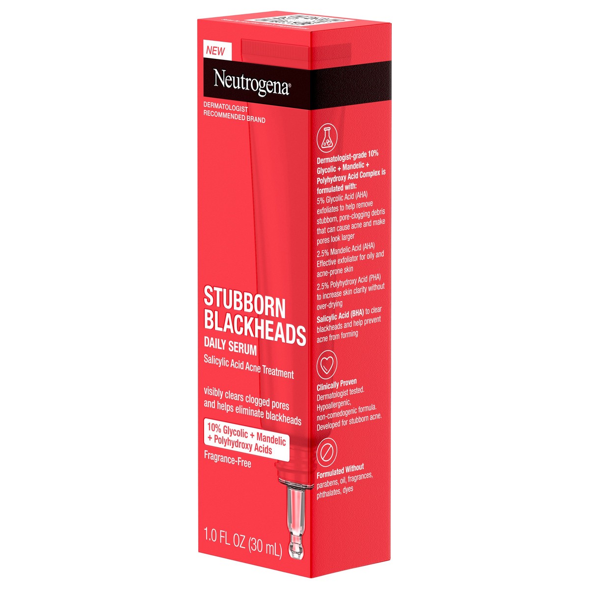 slide 5 of 8, Neutrogena Stubborn Blackheads Daily Acne Facial Serum, 1 fl. oz, 1 oz