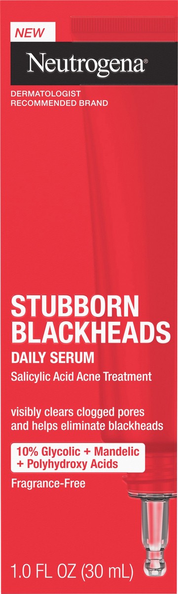 slide 1 of 8, Neutrogena Stubborn Blackheads Daily Acne Facial Serum, 1 fl. oz, 1 oz