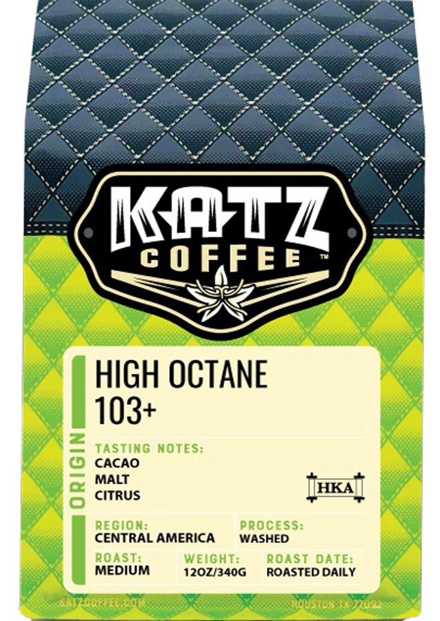 slide 1 of 1, Katz High Octane 103+ Whole Bean Coffee, 12 oz