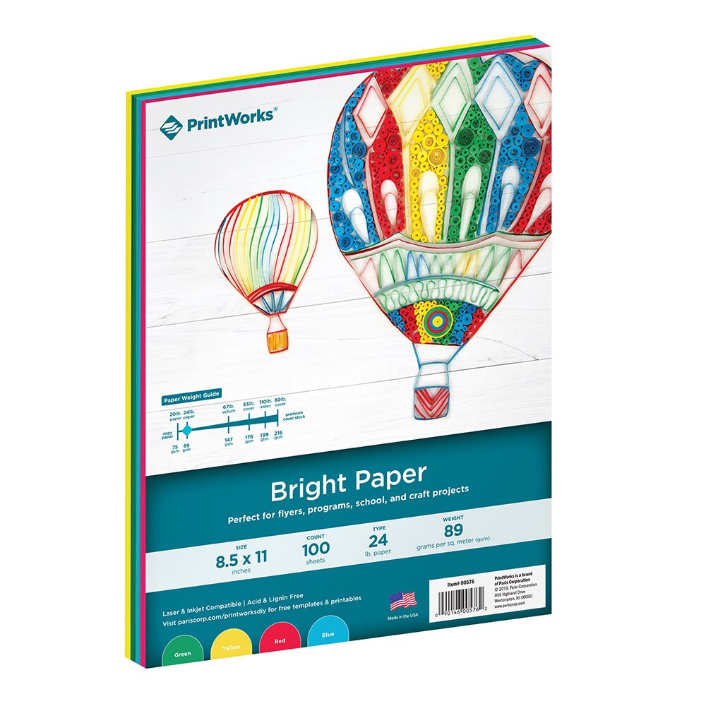 slide 1 of 4, PrintWorks Multi Paper - Bright, 100 ct