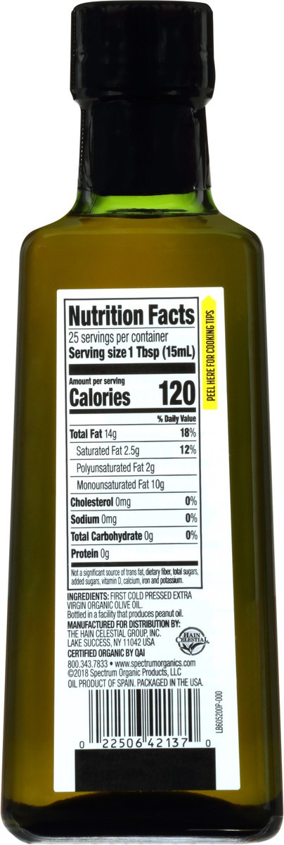 slide 4 of 8, Spectrum Organic Extra Virgin Olive Oil 12.7 fl oz, 12.7 fl oz