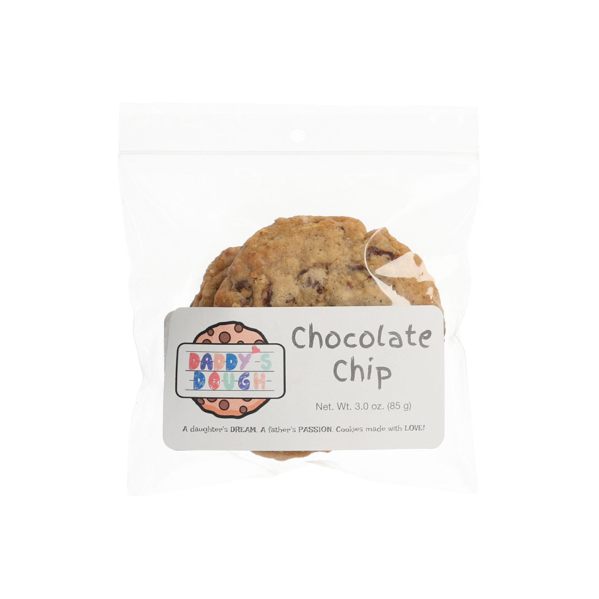 slide 2 of 3, Daddy's Dough Cookie Choc Chip, 3 oz