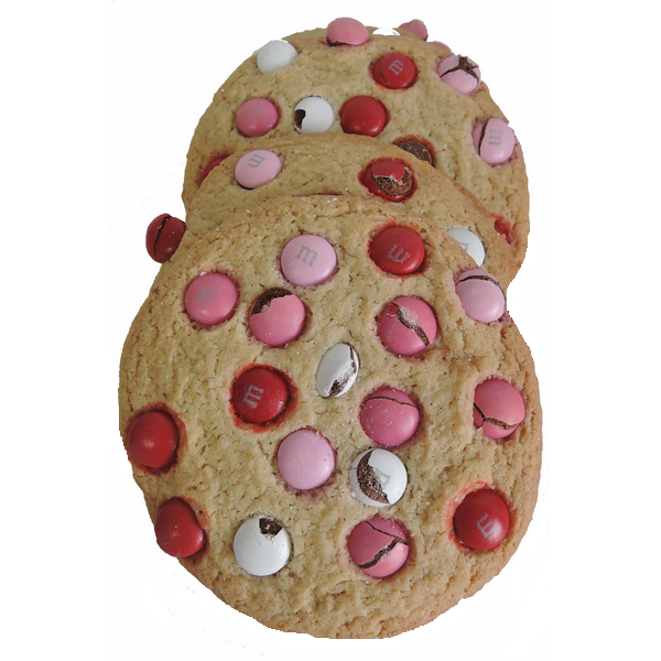 slide 1 of 1, L&B Signature Valentine's Day M&M Cookies, 5 ct