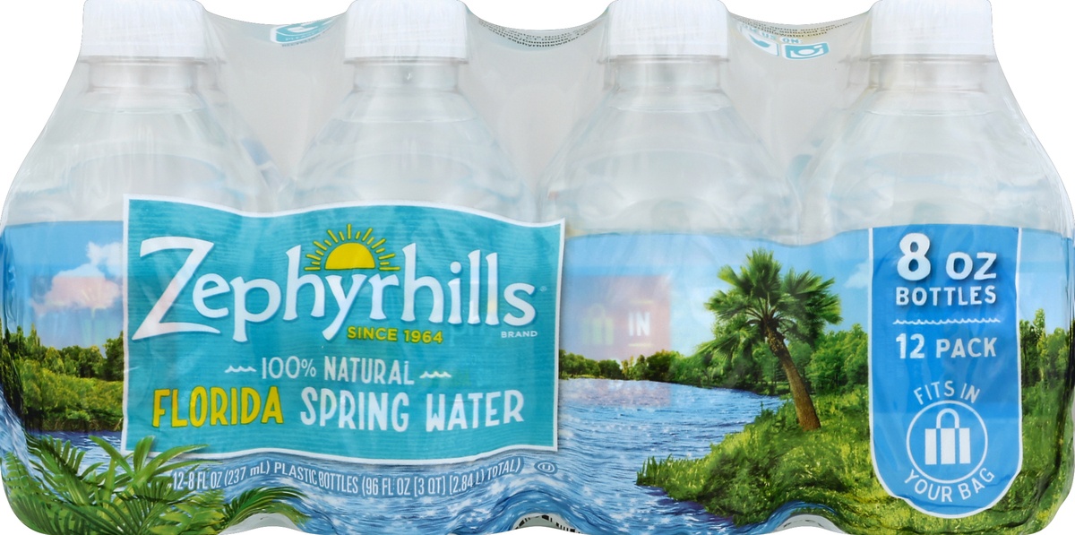 slide 4 of 4, Zephyrhills Brand 100% Natural Spring Water Mini Bottles, 12 ct; 8 fl oz