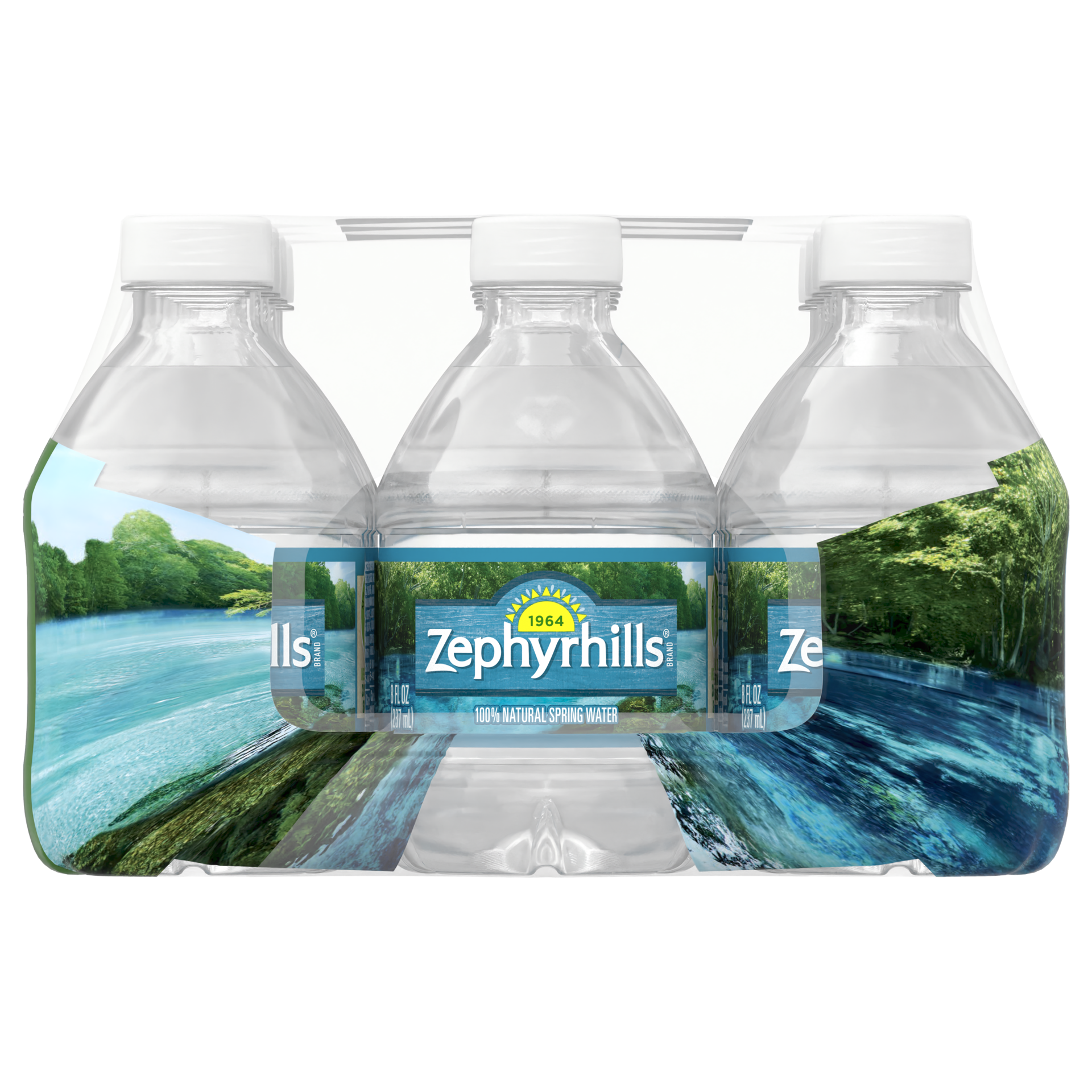 slide 4 of 5, Zephyrhills Brand 100% Natural Spring Water, 8-ounce mini plastic bottles (Pack of 12), 8 oz