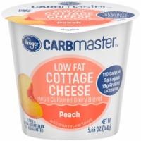 slide 1 of 1, Kroger Carbmaster Peach Low Fat Cottage Cheese, 5.65 oz