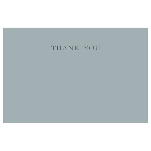 slide 4 of 4, Lady Jayne Flat-Panel Note Cards With Envelopes, Thank You, Neutral Blue, 3-1/2"" X 5-1/2"", Pack Of 50 Cards, 50 ct