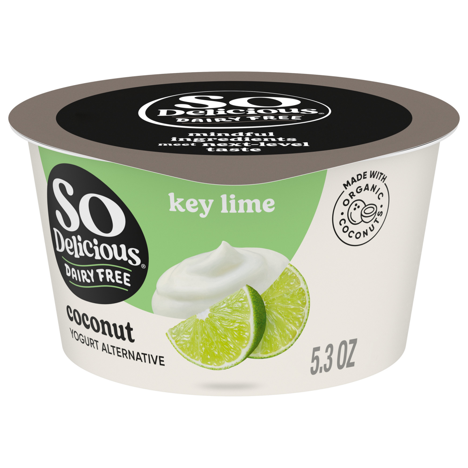 slide 1 of 5, So Delicious Coconut Milk Yogurt Alternative, Key Lime, Vegan, Gluten Free, 5.3 oz Container, 5.3 oz