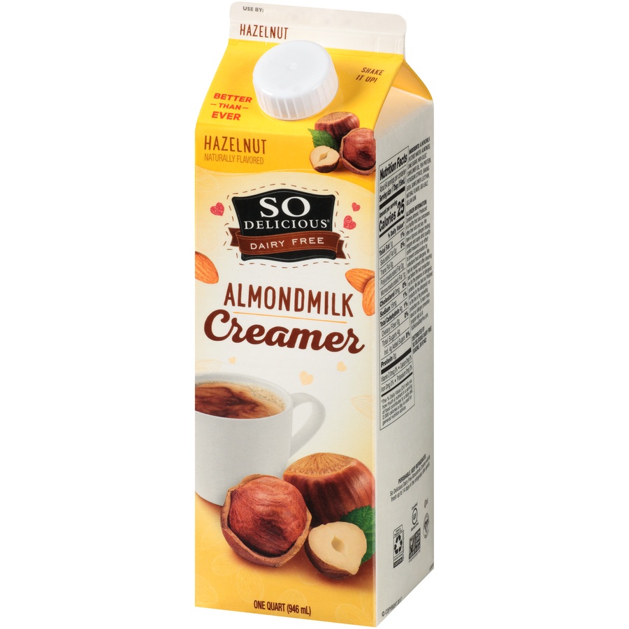 slide 3 of 8, So Delicious Almond Hazelnut Creamer, 32 fl oz