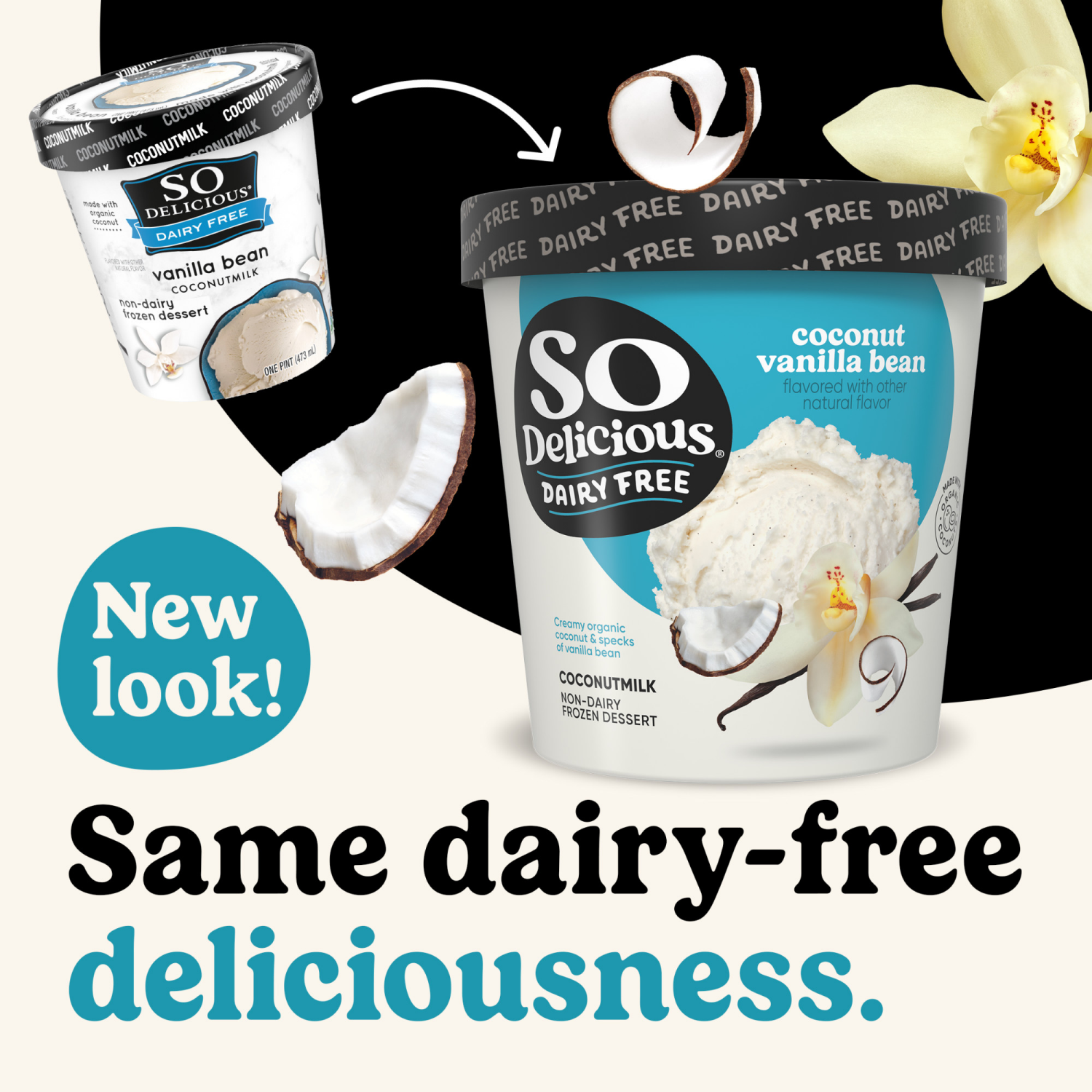 slide 3 of 8, So Delicious Dairy Free Vanilla Bean Coconut Milk Frozen Dessert, 16 oz