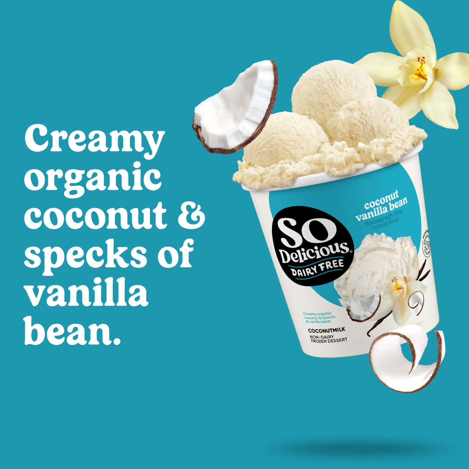 slide 5 of 8, So Delicious Dairy Free Vanilla Bean Coconut Milk Frozen Dessert, 16 oz