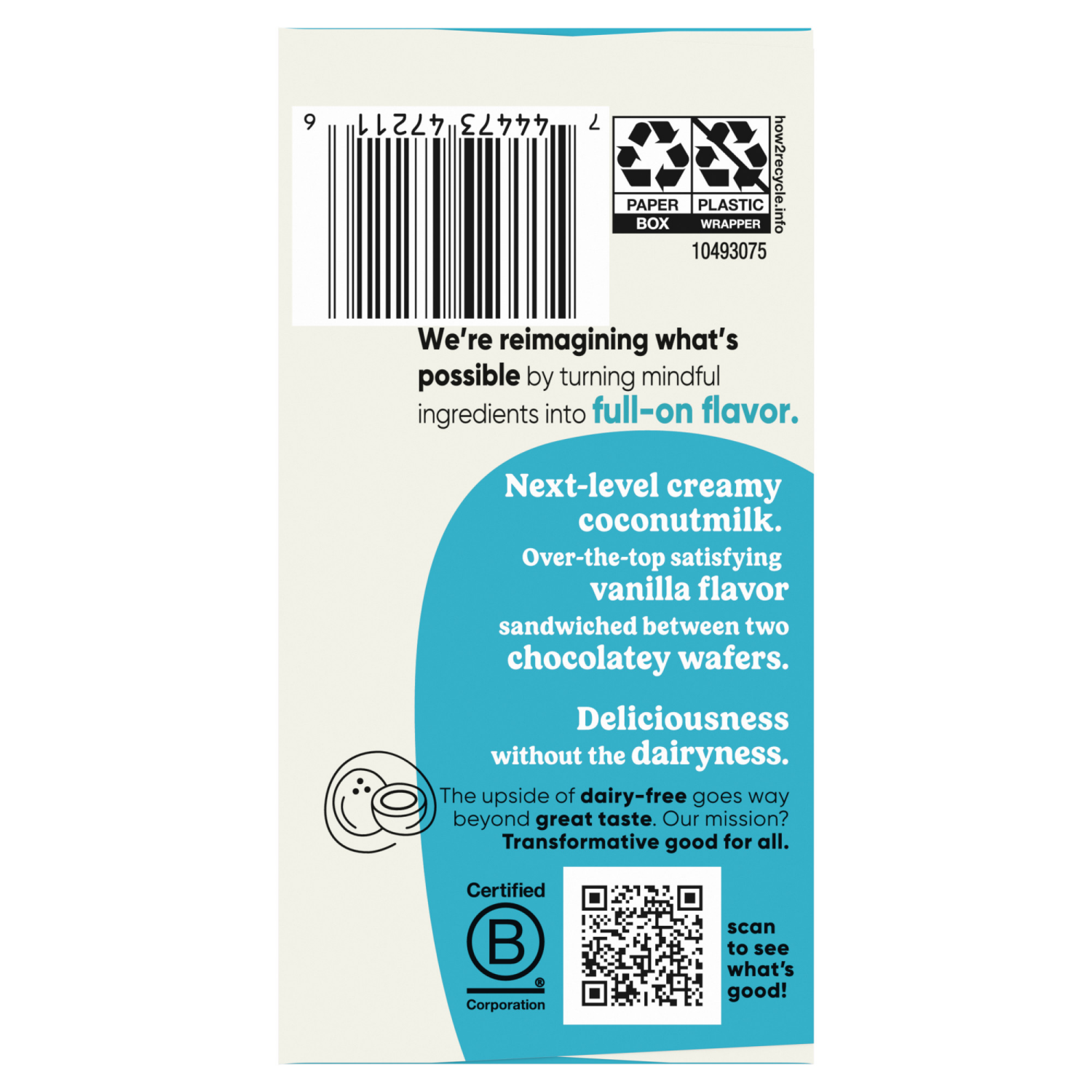 slide 4 of 8, So Delicious Coconut Milk Frozen Dessert Sandwiches, Vanilla Bean, Dairy Free, Vegan, Non-GMO, Kosher, 8 Count Pack, 8 ct